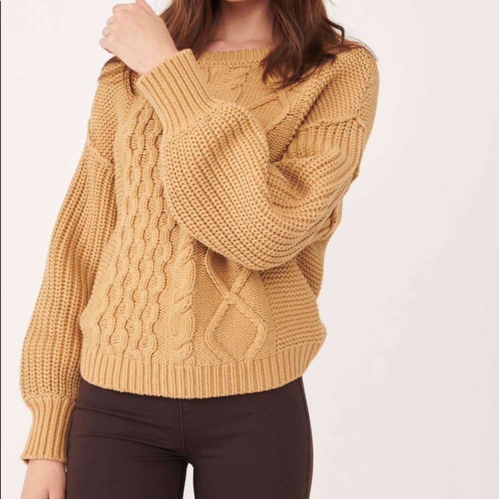 Free people dream cable crew sweater